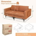 thumbnail image 4 of Modern Loveseat Sofa Couch with Side Storage Pocket, 4 of 11