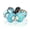 Multi-Color, variant on Womens .925 Sterling Silver Mixed Blue Murano Glass Swirl Flower Charm Bead Spacer for Bracelet (Set of 6)