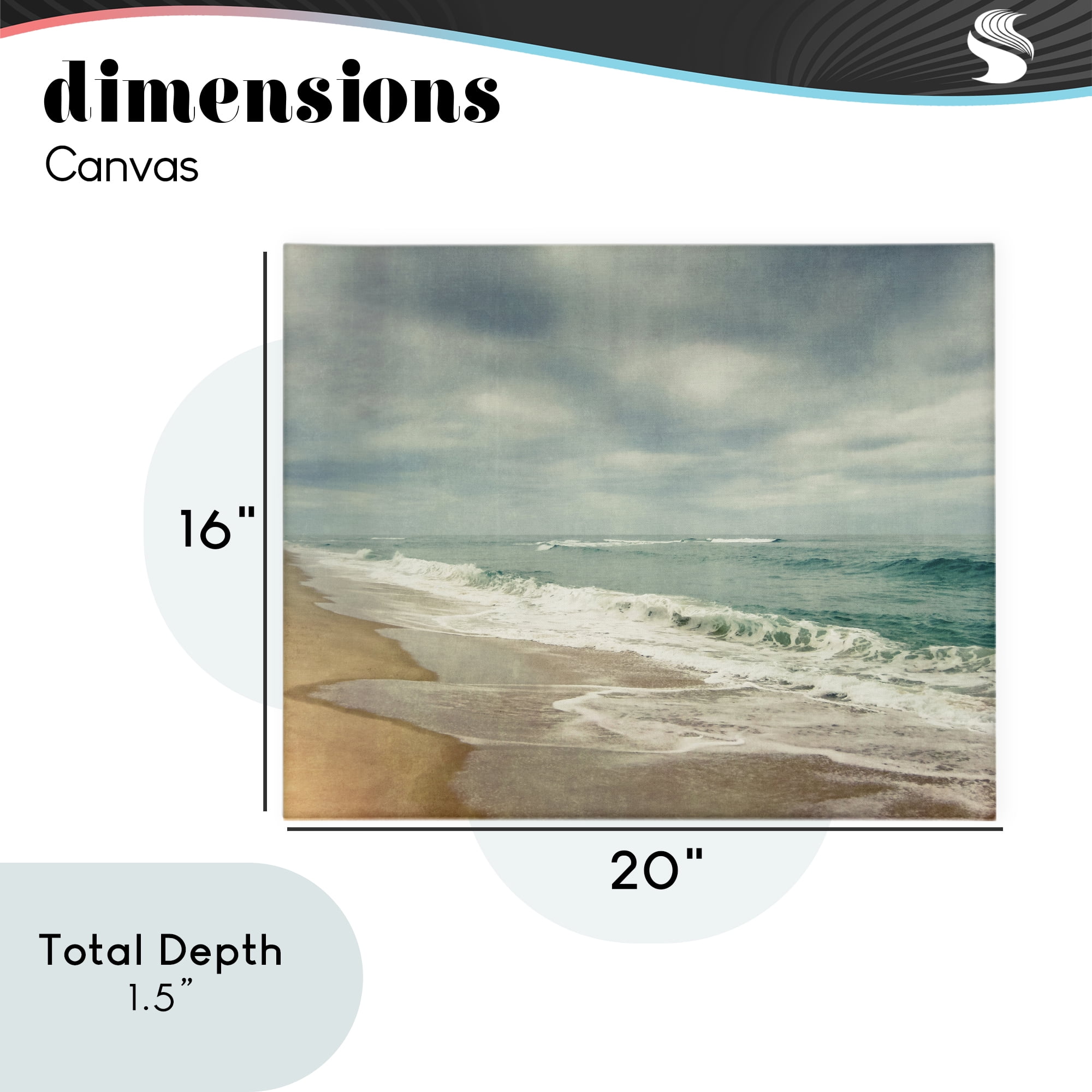 Stupell Industries Tranquil Waves Along Sandy Coast Canvas Wall Art, design by Dirk Wüstenhagen