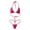 Rose Red, variant on 2Pcs Lady Sexy Solid Color Halter Mini Bra G-String Bikini Set Swimwear Swimsuit