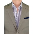 thumbnail image 2 of Mens Side Vent 2-piece Light Olive Linen Modern Fit Suit, 2 of 6