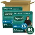 thumbnail image 3 of Depend Fresh Protection Incontinence Underwear for Men, Adult Diapers, S/M, 64 Count, 3 of 12
