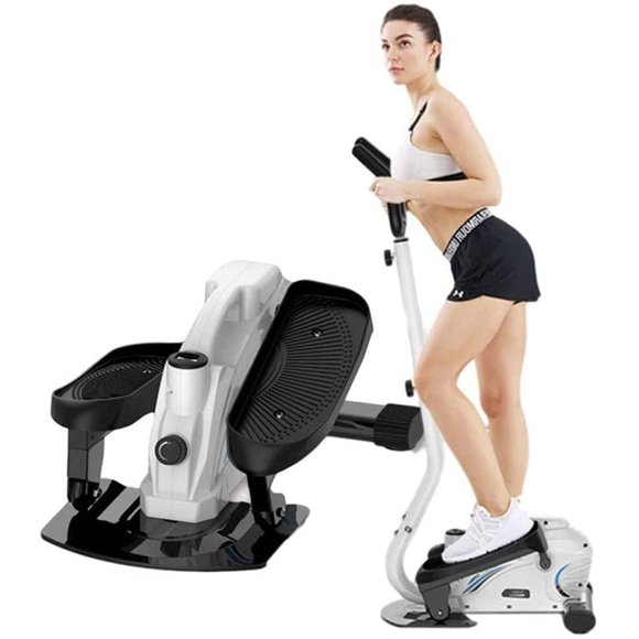 JCCOZ-URG Pas à Pas Elliptique Domestique avec Écran LED, Pas à Pas Réglable Machine d'Exercice de Mise en Forme Parfaite pour la Maison et le Bureau (Sans Accoudoir, 67 * 43 * 31 cm) JCCOZ-URG