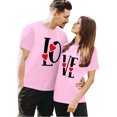 thumbnail image 4 of Valentine's Day Floral Print Short Sleeve T Shirt For Men And Women Trendy Casual Top For Youth And Teens Womens Long Sleeve Spandex T Shirt Loose Casual T Shirt Womens Athletic Tee Women Summer, 4 of 5