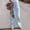 Blue, variant on Babysbule Womens Jeans Womens Hole Button Zipper Pocket Jeans Casual Denim Flares Wide Leg Slim Pants