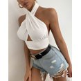 thumbnail image 4 of TxlixcChaleco de verano femenino, cuello de tirante cruzado de color sólido sin espalda, para niñas, 4 colores Txlixc  moda, 4 of 9