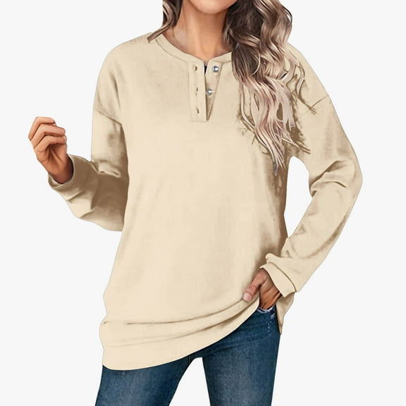 Xcmzpl Women's Sweatshirts Cute Solid Color V Neck Sweatshirt Oversized Pullover Tops Work Long Sleeve Blouses Fall Clothes