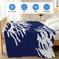 thumbnail image 4 of Coral Navy Blue Cooling Blanket,Lightweight Breathable Summer Throw Blanket with Double Sided Cold Effect,Coastal Ocean Marine Nautical Beach Picnic Blankets Bed Sheet for Hot Sleepers 60"x80", 4 of 8