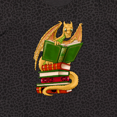 thumbnail image 4 of Inktastic Well-Read Cute Gold Dragon Reading Books Women's Plus Size T-Shirt, 4 of 5