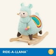 thumbnail image 6 of Battat Ride-a-Llama Animal Multicolor Rocking Toy with Wooden Handle, Baby and Toddler Toys, 6 of 8