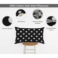 thumbnail image 4 of Vargottam Lumbar Pillow Cover - Decorative Pillow Covers20x12 Inches,PrintedWhite & BlackThemePillowcase, DecorativeLumbarCushionCovers, 4 of 4