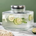 thumbnail image 5 of Extra Large Drink Dispenser Clear Glass Construction Rustproof Metal Lid, 5 of 10