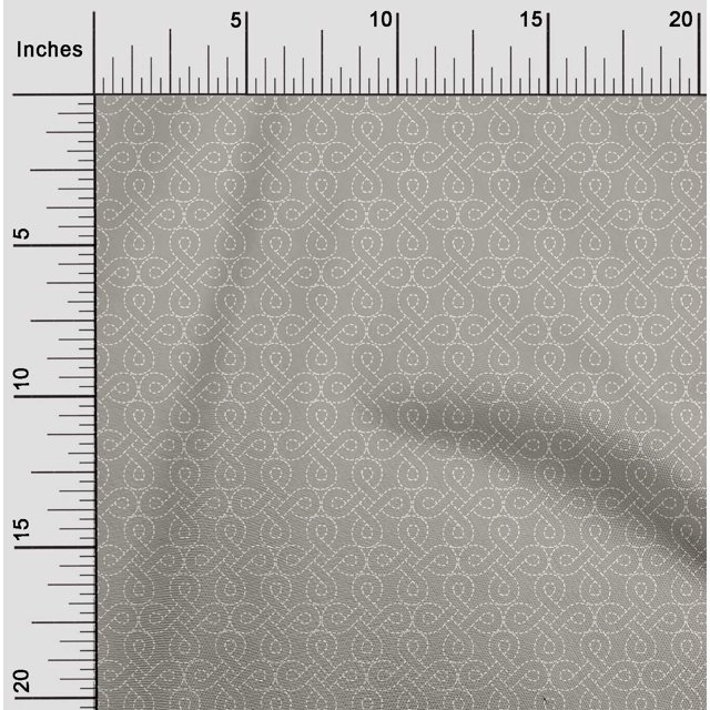 oneOone Viscose Chiffon Fabric Shapes Geometric Sashiko Print Decor Fabric Printed BTY 42 Inch Wide