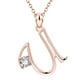 thumbnail image 1 of StatementNecklaces Necklaces 26 Capital Letter Pendant with Rhinestone Lightweight Rose Gold--U-Product code 38371 U, 1 of 2