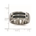 thumbnail image 7 of Titanium Cable & Spinel Argentium SS Bezel 9.25mm Band, 7 of 7