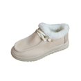 thumbnail image 3 of Mfakffe Womens Winter Ankle Boots Lace Up Round Toe Warm Flat Shoes Cozy Cold Weather Casual Non Slip Snow Booties, 3 of 5