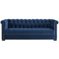 thumbnail image 2 of Modern Contemporary Urban Design Living Room Lounge Club Lobby Sofa, Velvet Fabric, Navy Blue, 2 of 4