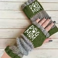 thumbnail image 3 of Gelikeya Fingerless Gloves for Women Dog Mom Gifts Cute Kintted Embroidered Winter Gloves for Cold Weather, Green & One Size, 3 of 3