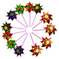 thumbnail image 1 of Shisuyan 40pcs DIY Colorful Pinwheel Plastic Small Windmill Toy Set Beautiful Windmill Toy for Kid Student Child (Random Color), 1 of 8