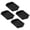 Black, variant on 4Pack Practical Sturdy Rubber Door Stoppers Wedges for Home and Use In 4 Color To Prevent Door Movement