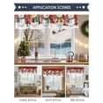 thumbnail image 6 of Kitchen Valances for Window, Winter Funny Snowman Light Filtering Rod Pocket Valance Curtain, Christmas Snowflakes on Red &nbsp;Short Curtains Window Topper for Bedroom Bathroom Living Room 42x12in, 6 of 8