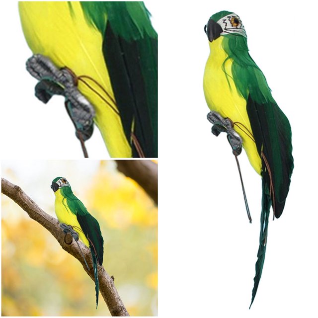 Adorno Pastoral Loro A Prueba Viento Pájaro Plumas Impermeable Al Aire Libre para El Jardín Del La Fiesta