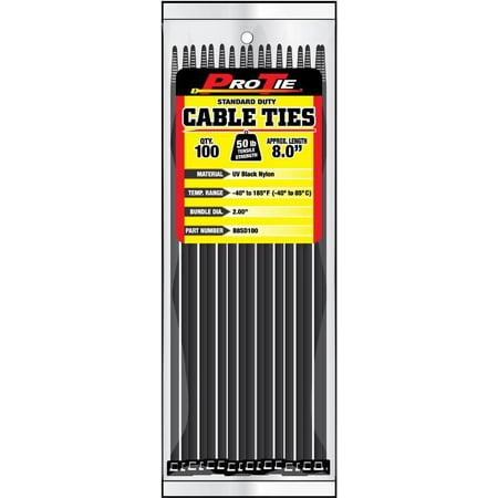 B8SD100 8IN. 100PK CABLE TIES