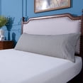 thumbnail image 3 of Ntbay 2 Pack Breathable Washed Cotton Body Pillowcases with Envelope Closure, Soft Solid Color Pillow Cases Set of 2, 20" x 54" , Gray, 3 of 5