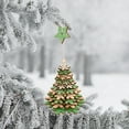 thumbnail image 1 of Wooden Snowflake Holiday Clock 3D Hanging for Home and Room, 1 of 3