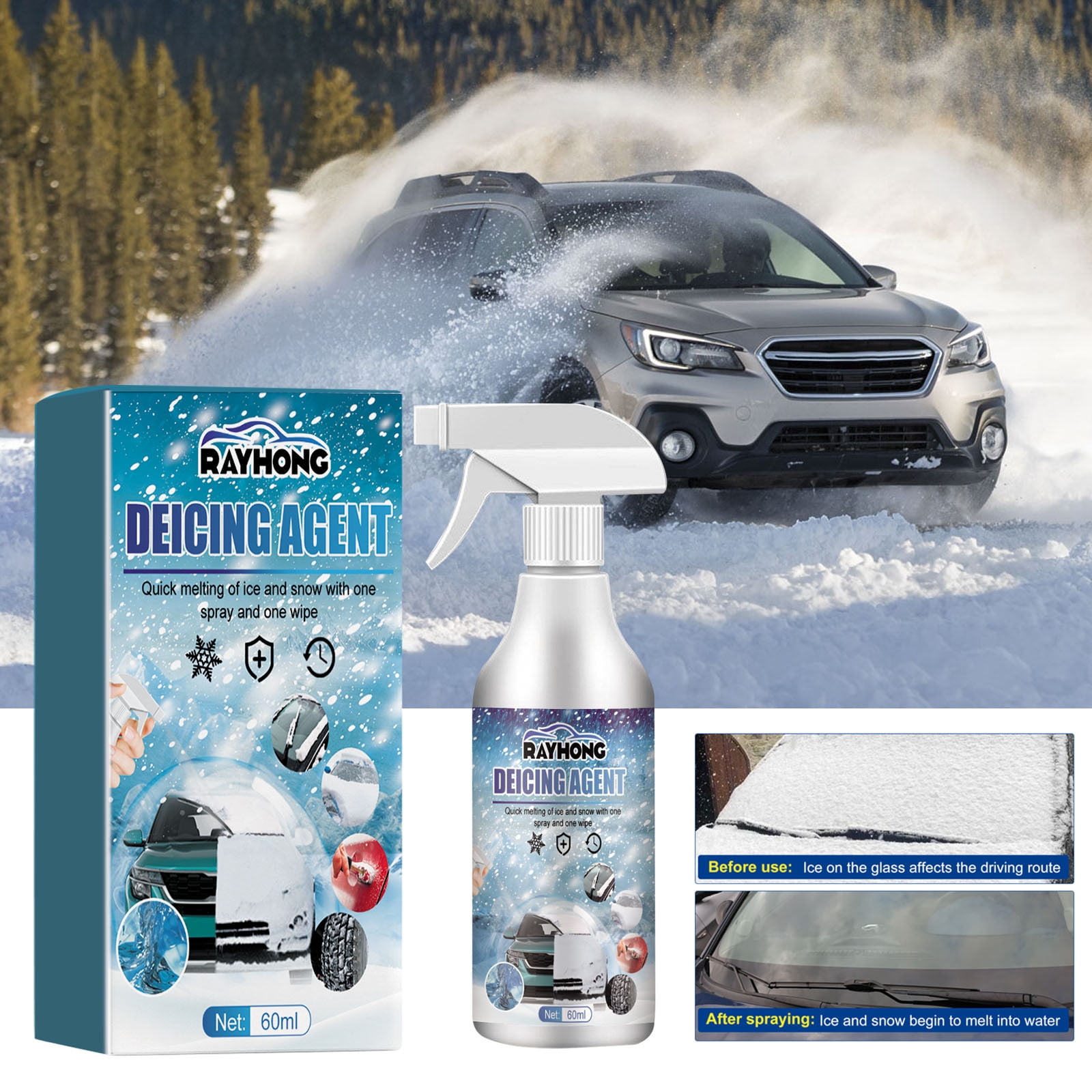 Up to 50% off! LSLJS Deicing Agent for Winter, Car Windshield