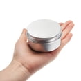 thumbnail image 4 of Uxcell Latas redondas con tapa de tornillo de 2.7oz, contenedores de aluminio tono plateado, paquete de 12, 4 of 6