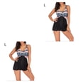 thumbnail image 3 of Soidarity 2021 verano mujer traje de baño elástico estampado traje de baño sin espalda inalámbrico traje de baño playa fiesta deportes traje de baño Flor rosa L 2piezas Soidarity CBP582091, 3 of 6