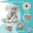 thumbnail image 2 of CHUNYAN 18-inch elephant plush toy, pillow elephant doll plush toy, children's comfort doll, cute boy and girl gift, 2 of 7