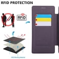 thumbnail image 2 of Case For Samsung Galaxy S25 Ultra/S25 Plus/S25, PU Leather Cover With RFID Blocking Card Slot Wireless Charging Shell, 2 of 4