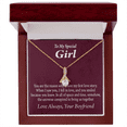 thumbnail image 1 of To My Girlfriend The Reason For First Love Story Alluring Ribbon Necklace Message Card, 1 of 7
