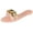 Peach, variant on Shoe Women Jelly Flip-Flops Sandals Open Toe Slides Gold Buckle Jelly-82 Clear Silver 8