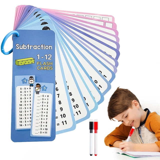NAOJIE Subtraction Flash Card & Intelligence Flash Card for 3-5 Years Old 2024 Latest Math Flash Card -Blue,Math Flash Cards,Math Flash Cards 1st Grade,Addition and Subtraction Flash Cards