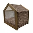 thumbnail image 2 of Bear Pet House, Forest Animals Concept Flock of Big Angry Bears Bushy Furs, Outdoor & Indoor Portable Dog Kennel with Pillow and Cover, 5 Sizes, Umber Brown and Cocoa, by Ambesonne, 2 of 5