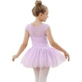 thumbnail image 4 of Stelle Ballet Leotard Mesh Cap Sleeveless Tutu Skirted Ballerina Dress Outfit for Girls,Lavender,4T, 4 of 8