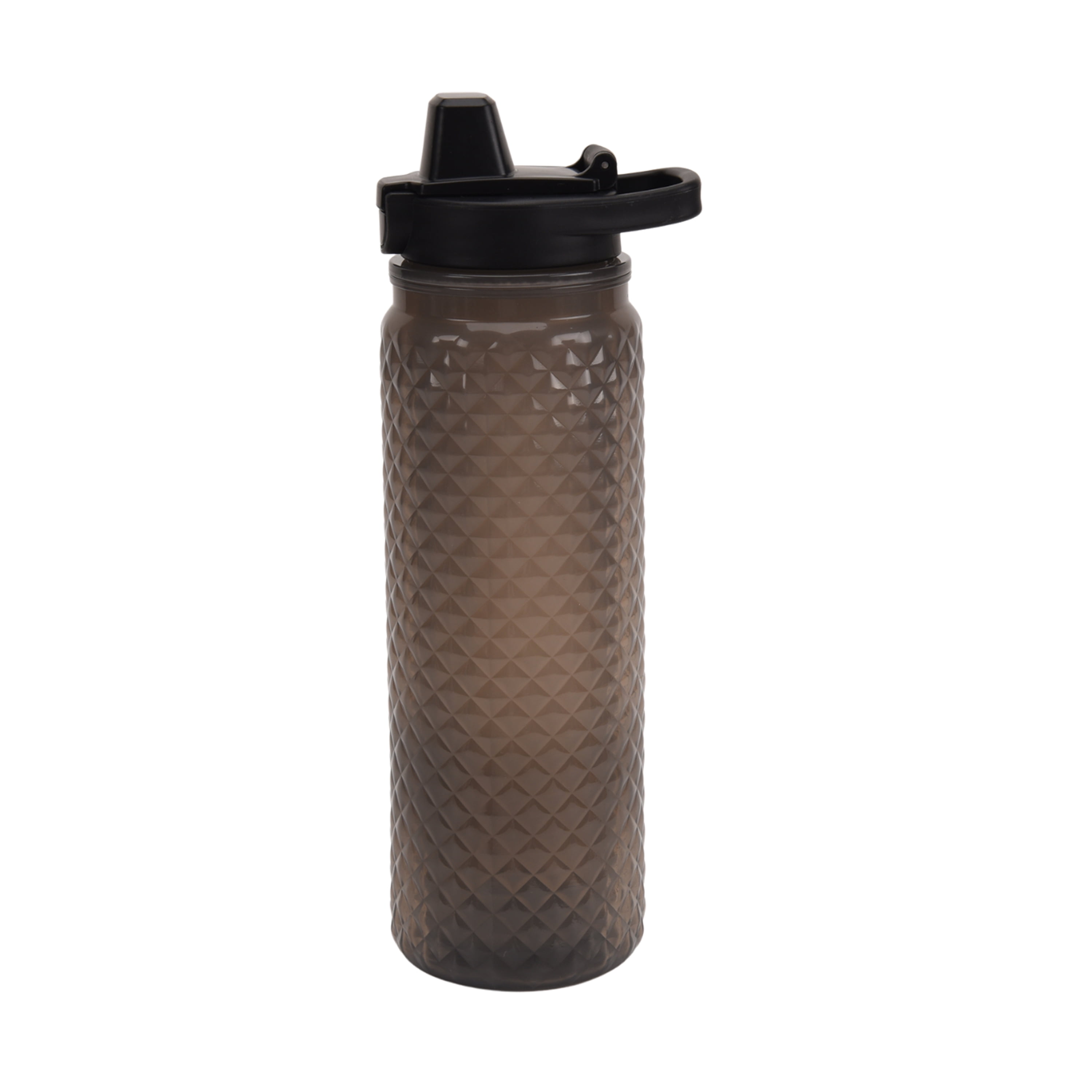 (2 pack) Mainstays 32-Ounce Plastic Textured Water Bottle, Black