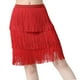 thumbnail image 4 of Falda de baile latino de moda, vestido suave y cómodo para mujer, ropa de baile para samba y tango. Rojo Medio, 4 of 6