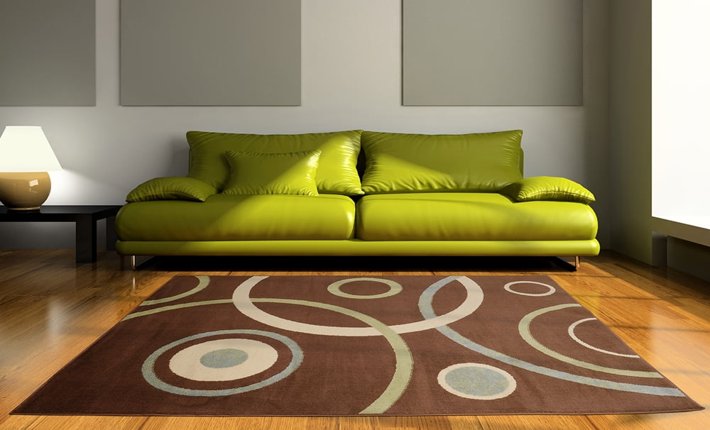 Home Dynamix Optimum Collection Brown Circles Area Rug
