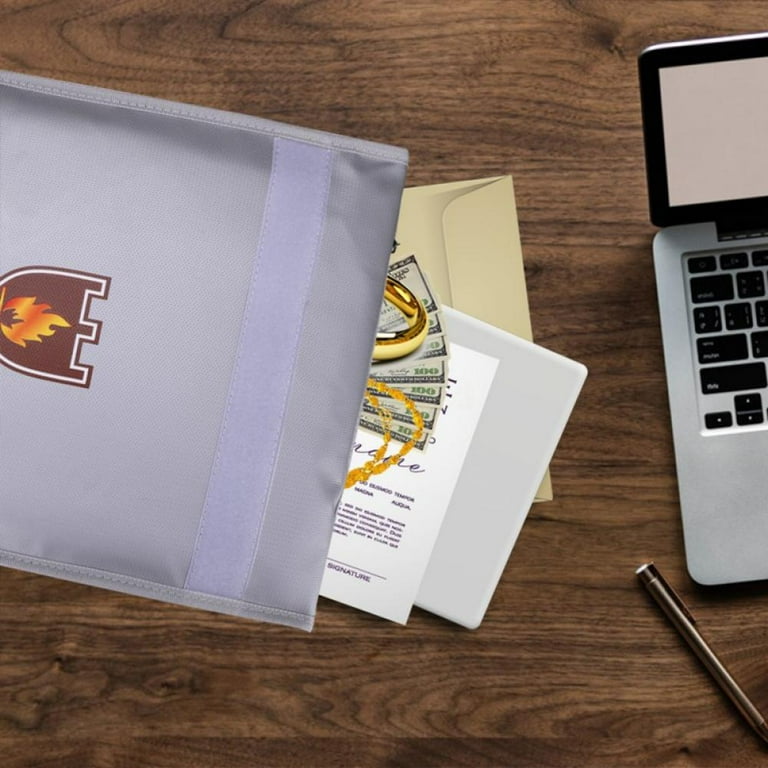 Home & Garden Fireproof Document Bag Waterproof Money Bag Fire Safe Storage Pouch With Zipper Cash File Envelope Holder