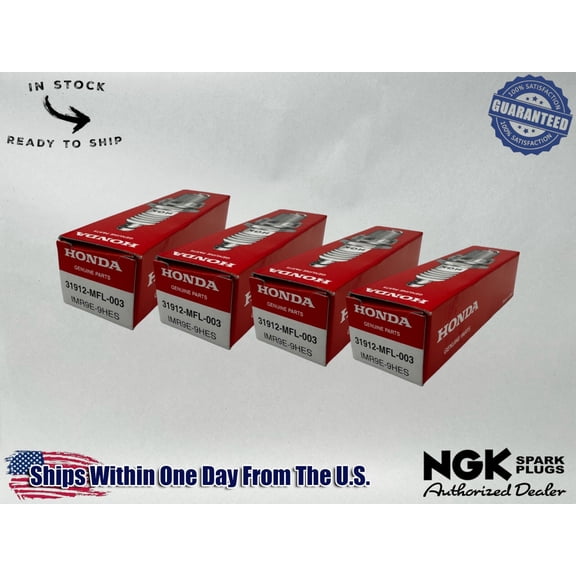 NGK Genuine OEM Authentic Spark Plugs IMR9E-9HES (Honda 31912-MFL-003) - 4 PACK