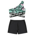 thumbnail image 3 of inhzoy Kids Girls Two Piece Swimsuit One Shoulder Tankini Swimwear Bathing Suit Summer Beachwear Lily 8, 3 of 4