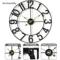 thumbnail image 6 of Sorbus Large Metal Numerical Wall Clock for Living Room Decor (Black, 24" Diameter), 6 of 7