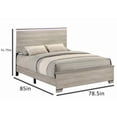 thumbnail image 3 of Best Quality Furniture Rustic Gray Beige Wood Bedroom Set with LED Lighting, 3 of 5