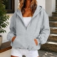 thumbnail image 4 of FAIWAD Sweatshirts for Women Half Zip Long Sleeve Hooded Pullover with Pocket Drawstring Hem Casual Hoodies, 4 of 9