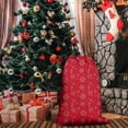 thumbnail image 4 of Christmas Sack – 28" X 20" Canvas Gift Bag with Drawstring, Full Print Polyester Santa Sack, Durable Reusable Xmas Gift Bag for Holiday, Party & Storage, 4 of 5