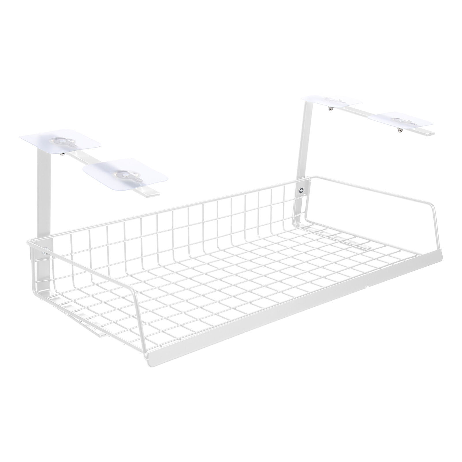 LITINKIMI White Under Desk Cable Organizer Rack for Home Use Wire Holder and Power Supply Management